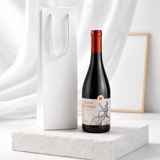 Weingeschenk „Terra de Vents“ in eleganter Geschenktasche